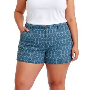 The North‎ Face Maywood Patterned Shorts Teal Blue Size 14